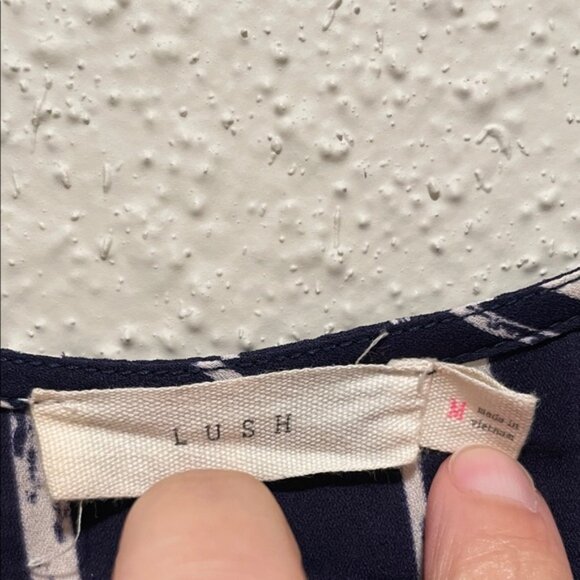 Lush Blue and White Striped Blouse - Picture 2 of 4